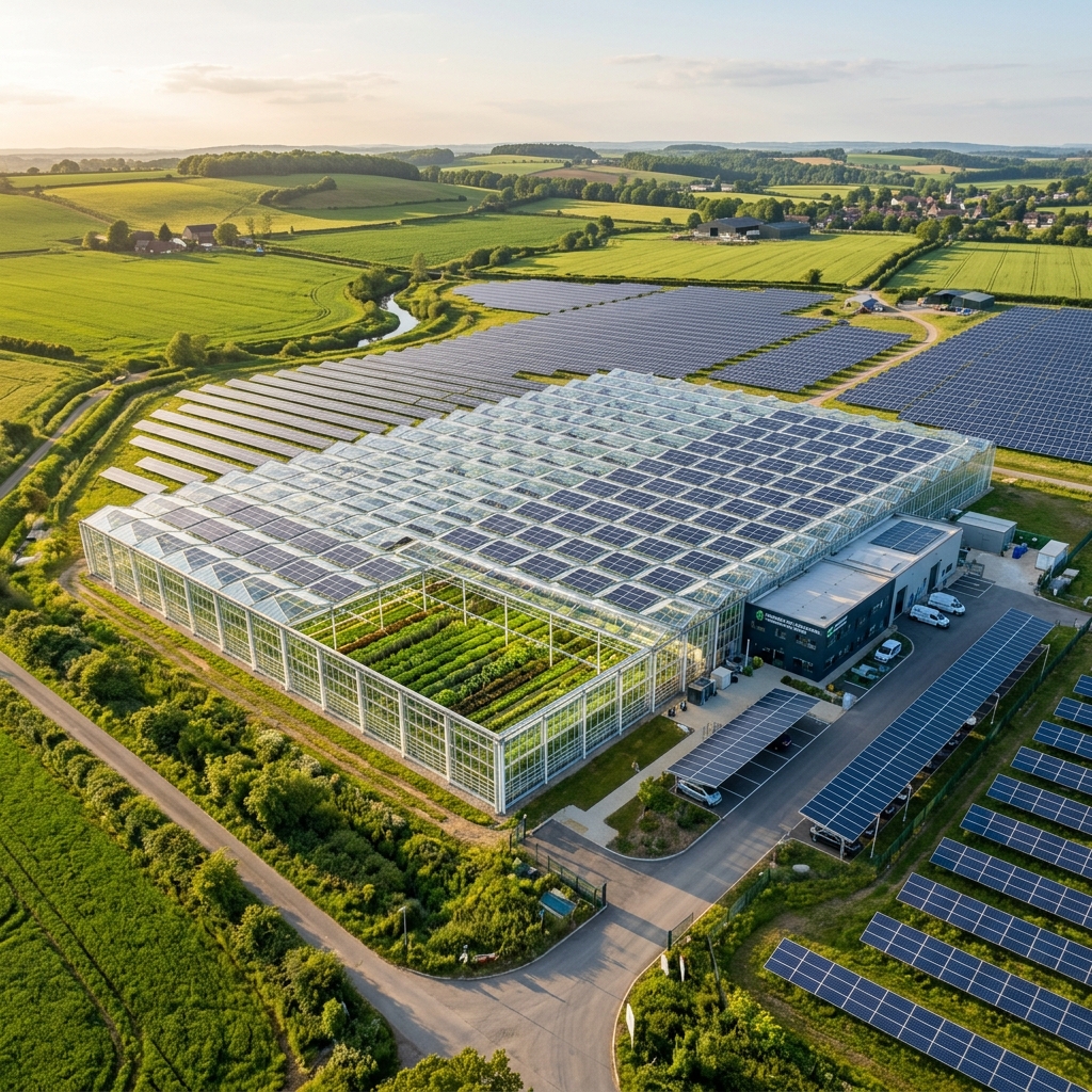 Smart agrivoltaic greenhouse facility